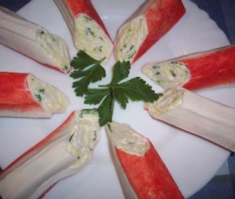 Фаршированные крабовые палочки