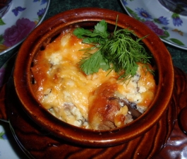 Мясо в горшочках «Купеческое»